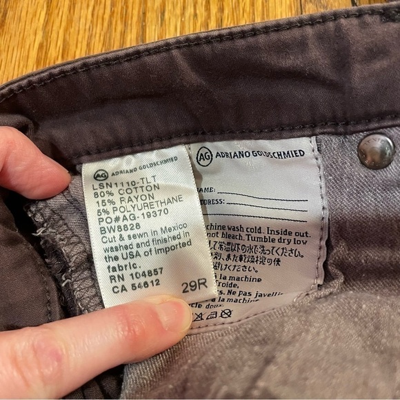 AG ADRIANO GOLDSCHMIED Brushed Sateen Stilt Cigarette Leg Plum Brown Skinny Jean - Picture 6 of 14